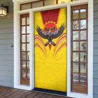American Samoa Fautasi Race Door Cover Pago Pago-Aeto Samoan Tattoo and Eagle LT03 - Polynesian Pride