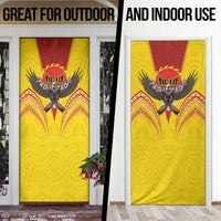 American Samoa Fautasi Race Door Cover Pago Pago-Aeto Samoan Tattoo and Eagle LT03 - Polynesian Pride
