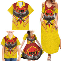 American Samoa Fautasi Race Family Matching Summer Maxi Dress and Hawaiian Shirt Pago Pago-Aeto Samoan Tattoo and Eagle