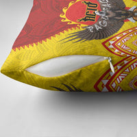 American Samoa Fautasi Race Pillow Cover Pago Pago-Aeto Samoan Tattoo and Eagle LT03 - Polynesian Pride