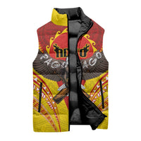 American Samoa Fautasi Race Sleeveless Puffer Jacket Pago Pago-Aeto Samoan Tattoo and Eagle LT03 - Polynesian Pride