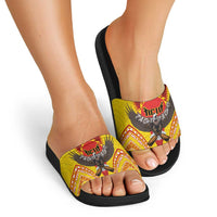 American Samoa Fautasi Race Slide Sandals Pago Pago-Aeto Samoan Tattoo and Eagle LT03 - Polynesian Pride