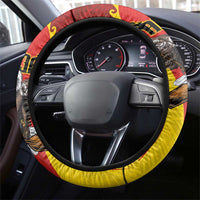 American Samoa Fautasi Race Steering Wheel Cover Pago Pago-Aeto Samoan Tattoo and Eagle LT03 - Polynesian Pride