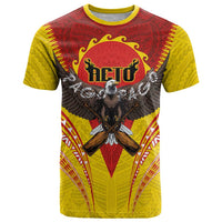 American Samoa Fautasi Race T Shirt Pago Pago-Aeto Samoan Tattoo and Eagle LT03 Yellow - Polynesian Pride