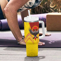 American Samoa Fautasi Race Tumbler With Handle Pago Pago-Aeto Samoan Tattoo and Eagle LT03 - Polynesian Pride
