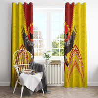 American Samoa Fautasi Race Window Curtain Pago Pago-Aeto Samoan Tattoo and Eagle LT03 - Polynesian Pride