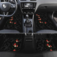 Hawaiian Taro Leaves-Hibiscus and Plumeria Car Mats Floral Tribal Tattoo Motif