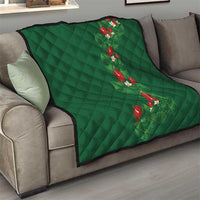 Hawaiian Taro Leaves-Hibiscus and Plumeria Quilt Polynesian Art-Kakau Tattoo Green