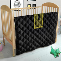 Philippines Polynesian Jasmine Pattern Quilt With Barong Tagalog Black Style