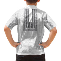 Philippines Polynesian Jasmine Pattern Hawaiian Shirt With Barong Tagalog White Style