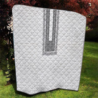 Philippines Polynesian Jasmine Pattern Quilt With Barong Tagalog White Style LT03 - Polynesian Pride