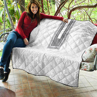 Philippines Polynesian Jasmine Pattern Quilt With Barong Tagalog White Style LT03 - Polynesian Pride