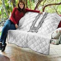 Philippines Polynesian Floral Pattern Quilt With Barong Tagalog White Style LT03 - Polynesian Pride
