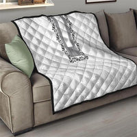 Philippines Polynesian Floral Pattern Quilt With Barong Tagalog White Style LT03 - Polynesian Pride