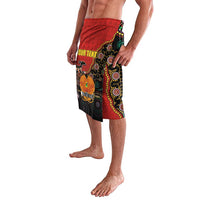 Personalised Papua New Guinea and Australia Together Lavalava Bird-of-paradise and Kangaroo with Aboriginal Pattern LT03 - Polynesian Pride