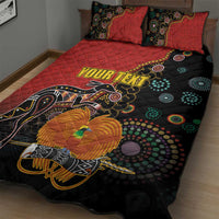 Personalised Papua New Guinea and Australia Together Quilt Bed Set Bird-of-paradise and Kangaroo with Aboriginal Pattern LT03 - Polynesian Pride