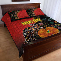 Personalised Papua New Guinea and Australia Together Quilt Bed Set Bird-of-paradise and Kangaroo with Aboriginal Pattern LT03 - Polynesian Pride