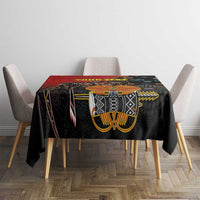 Personalised Papua New Guinea and Australia Together Tablecloth Bird-of-paradise and Kangaroo with Aboriginal Pattern LT03 - Polynesian Pride