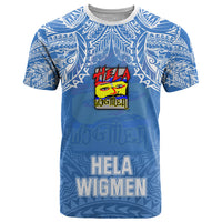 Hela Wigmen Rugby T Shirt Papua New Guinea Polynesian Tattoo LT03 Blue - Polynesian Pride