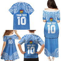 Custom Hela Wigmen Rugby Family Matching Puletasi Dress and Hawaiian Shirt Papua New Guinea Polynesian Tattoo LT03 - Polynesian Pride