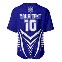 Custom Kimbe Cutters Rugby Baseball Jersey Papua New Guinea Polynesian Tattoo Blue Version LT03 - Polynesian Pride