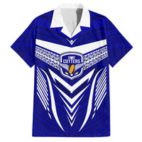 Custom Kimbe Cutters Rugby Kid Hawaiian Shirt Papua New Guinea Polynesian Tattoo Blue Version LT03 Kid Blue - Polynesian Pride
