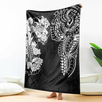 Japanese Irezumi and Hawaiian Polynesian Art Tattoo Blanket Black Color - Polynesian Pride