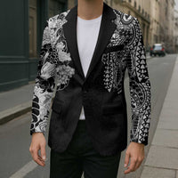 Japanese Irezumi and Hawaiian Polynesian Art Tattoo Blazer Black Color LT03 - Polynesian Pride