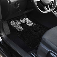 Japanese Irezumi and Hawaiian Polynesian Art Tattoo Car Mats Black Color - Polynesian Pride