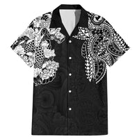 Japanese Irezumi and Hawaiian Polynesian Art Tattoo Family Matching Mermaid Dress and Hawaiian Shirt Black Color - Polynesian Pride