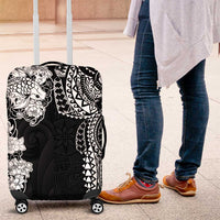 Japanese Irezumi and Hawaiian Polynesian Art Tattoo Luggage Cover Black Color - Polynesian Pride