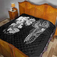 Japanese Irezumi and Hawaiian Polynesian Art Tattoo Quilt Black Color - Polynesian Pride