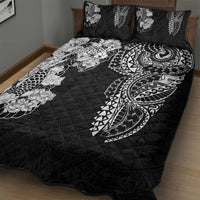 Japanese Irezumi and Hawaiian Polynesian Art Tattoo Quilt Bed Set Black Color - Polynesian Pride