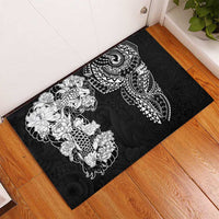 Japanese Irezumi and Hawaiian Polynesian Art Tattoo Rubber Doormat Black Color LT03 - Polynesian Pride