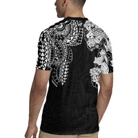 Japanese Irezumi and Hawaiian Polynesian Art Tattoo Rugby Jersey Black Color LT03 - Polynesian Pride