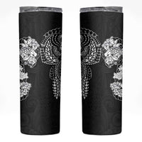 Japanese Irezumi and Hawaiian Polynesian Art Tattoo Skinny Tumbler Black Color - Polynesian Pride