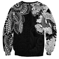 Japanese Irezumi and Hawaiian Polynesian Art Tattoo Sweatshirt Black Color LT03 - Polynesian Pride