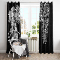 Japanese Irezumi and Hawaiian Polynesian Art Tattoo Window Curtain Black Color - Polynesian Pride