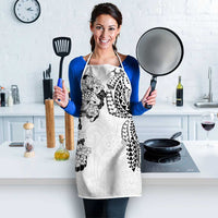 Japanese Irezumi and Hawaiian Polynesian Art Tattoo Apron White Color LT03 - Polynesian Pride