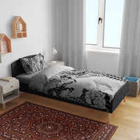 Japanese Irezumi and Hawaiian Polynesian Art Tattoo Bedding Set White Color - Polynesian Pride