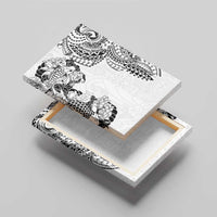 Japanese Irezumi and Hawaiian Polynesian Art Tattoo Canvas Wall Art White Color LT03 - Polynesian Pride