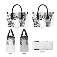Japanese Irezumi and Hawaiian Polynesian Art Tattoo Leather Bag White Color - Polynesian Pride