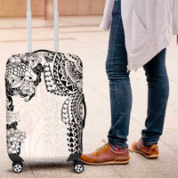 Japanese Irezumi and Hawaiian Polynesian Art Tattoo Luggage Cover White Color - Polynesian Pride