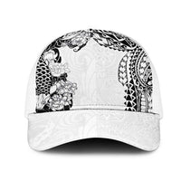Japanese Irezumi and Hawaiian Polynesian Art Tattoo Mesh Trucker Cap White Color LT03 One Size White White - Polynesian Pride
