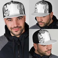 Japanese Irezumi and Hawaiian Polynesian Art Tattoo Mesh Trucker Cap White Color - Polynesian Pride