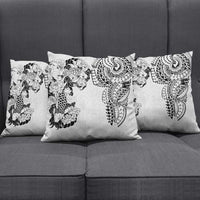 Japanese Irezumi and Hawaiian Polynesian Art Tattoo Pillow Cover White Color - Polynesian Pride