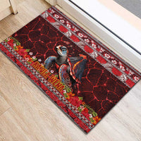 Hawaii KaUla Wena Volcano Turtle Rubber Doormat Lava and Tropical Plants Tribal Pattern LT03 - Polynesian Pride