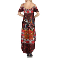 Hawaii KaUla Wena Volcano Turtle Summer Maxi Dress Lava and Tropical Plants Tribal Pattern LT03 - Polynesian Pride