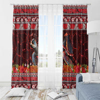 Hawaii KaUla Wena Volcano Turtle Window Curtain Lava and Tropical Plants Tribal Pattern LT03 - Polynesian Pride