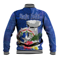 Northern Mariana Islands Hafa Adai Latte Stone Baseball Jacket Blue Color LT03 - Polynesian Pride